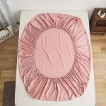 Fitted Solid Design Bedsheet With 2 Pillow Cover 008