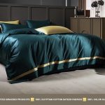 Solid Color Border Bedsheet With 2 Pillow Cover Design 005